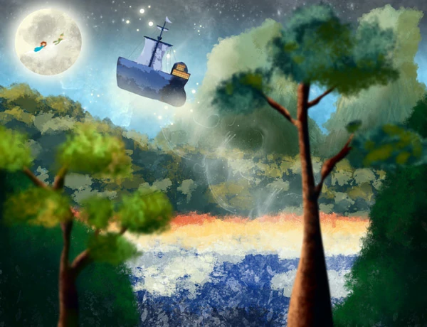 פיטר פן | סיפור לפני השינה לילדים בחינם - סיפור קטן 2024 הספינה המעופפת ג'ולי רוג'ר מסיפור פיטר פן - אתר סיפור קטן