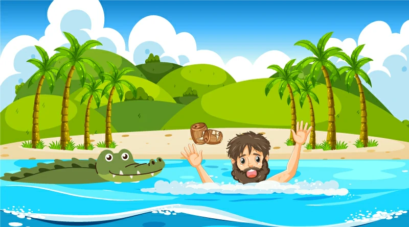 פיטר פן | סיפור לפני השינה לילדים בחינם - סיפור קטן 2024 קפטן הוק נופל אל הפה של התנין בסיפור פיטר פן - אתר סיפור קטן